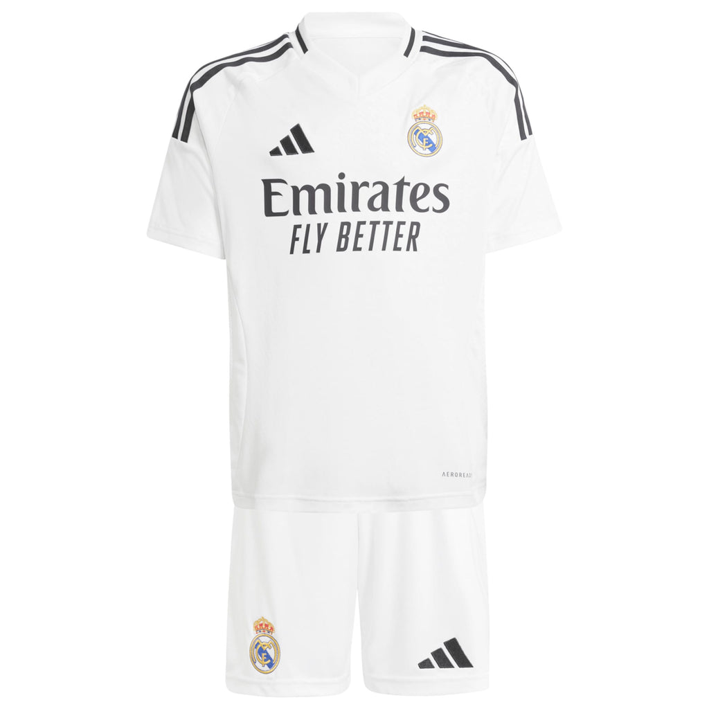 Real Madrid adidas Home Kids 2024-25 with Bellingham 5 printing Jersey - White Official Team Jersey Sports Fan Apparel