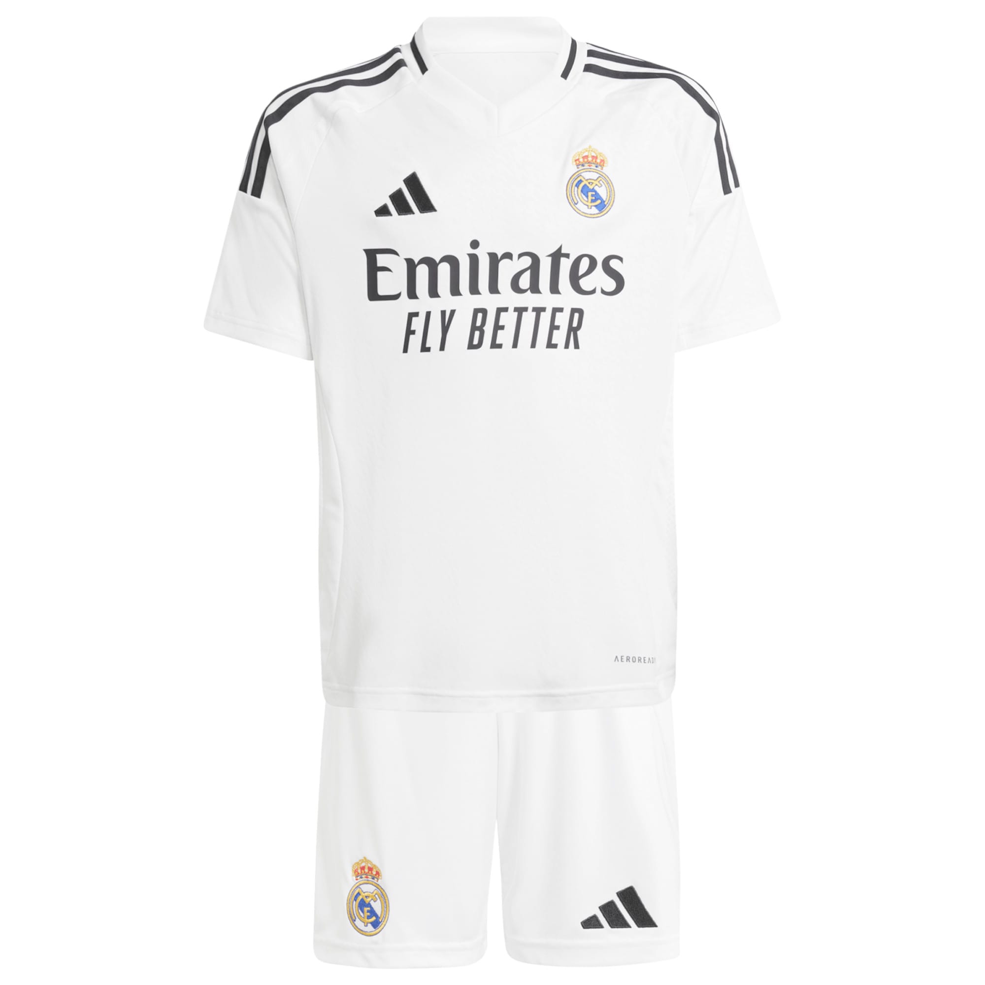 Real Madrid adidas Home Kids 2024-25 with Bellingham 5 printing Jersey - White Official Team Jersey Sports Fan Apparel